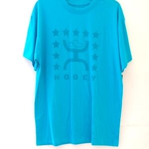 HOOEY BLUE SHORT SLEEVE WESTERN GRAPHIC TEE SHIRT SIZE LARGE NWT